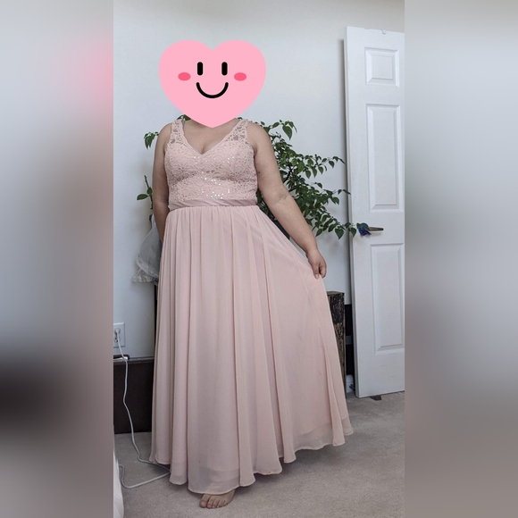 Petal Pink Mori Lee 714 Formal Bridesmaid Dress - Picture 1 of 11